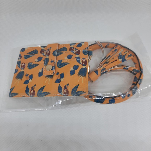 5 For $20.00 Circle Bangle Keychain Wallet ID Card Holder Wristlet - Picture 9 of 11